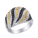 Кольцо из белого золота с бриллиантами