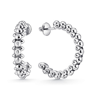 Серьги из белого золота с бриллиантами