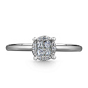 Кольцо из белого золота с бриллиантами