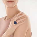 Кольцо из желтого золота с бриллиантами, корундом