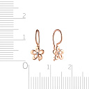 Серьги из красного золота с бриллиантами