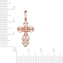 Крест из комбинированного золота