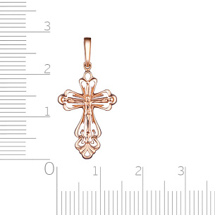 Крест из комбинированного золота