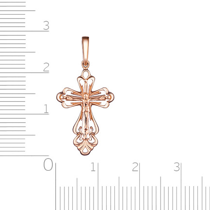 Крест из комбинированного золота