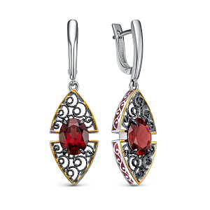 Серьги с английским замком из серебра