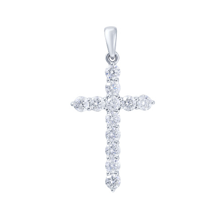 Подвеска из белого золота с бриллиантами