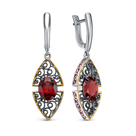 Серьги с английским замком из серебра