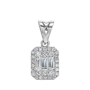 Подвеска из белого золота с бриллиантом