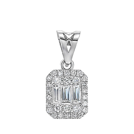 Подвеска из белого золота с бриллиантами