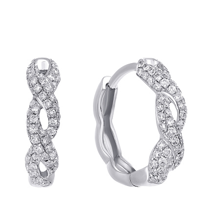 Серьги из белого золота с бриллиантами