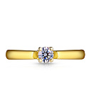 Кольцо из желтого золота с бриллиантом