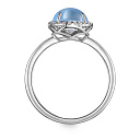 Кольцо из белого золота с бриллиантами, топазом