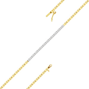 Браслет из желтого золота с бриллиантами