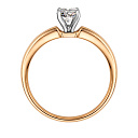 Кольцо из красного золота с бриллиантом