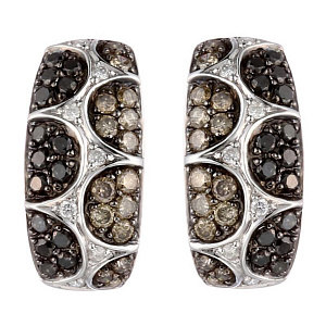 Серьги из белого золота с бриллиантами