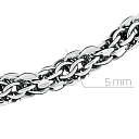 Цепь ручной работы из серебра, плетение каприз