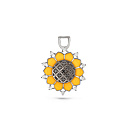 Подвеска из серебра с фианитами