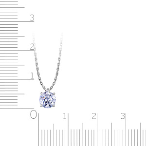 Колье из белого золота с бриллиантом