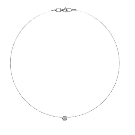 Колье из белого золота с бриллиантами