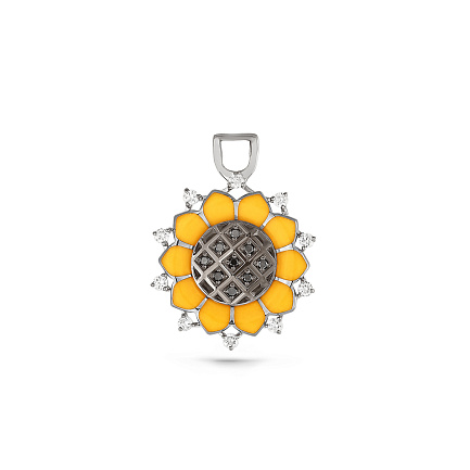 Подвеска из серебра с фианитами