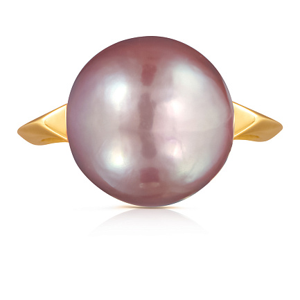 Кольцо из желтого золота с жемчугом