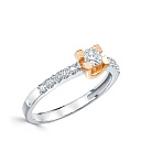 Кольцо из белого золота с бриллиантами