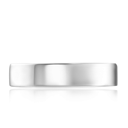 Кольцо обручальное из белого золота