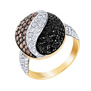 Кольцо из желтого золота с бриллиантами