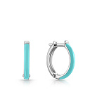 Серьги с английским замком из серебра с эмалью