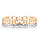 Кольцо из красного золота с фианитом