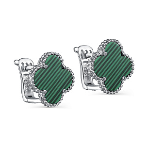 Серьги с английским замком из серебра