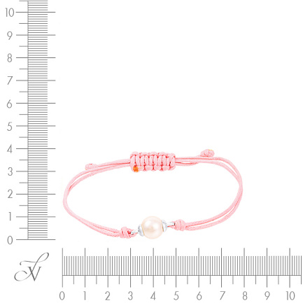 Браслет декоративный из серебра с жемчугом
