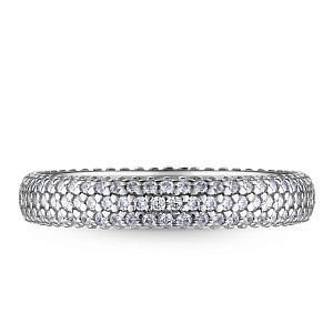 Кольцо из серебра с фианитом