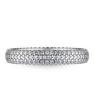 Кольцо из серебра с фианитом