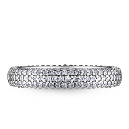 Кольцо из серебра с фианитом