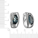 Серьги с английским замком из белого золота с бриллиантами