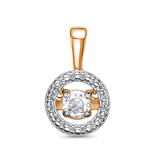 Подвеска из серебра с фианитом