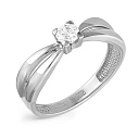 Кольцо из белого золота с бриллиантом