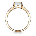 Кольцо из желтого золота с бриллиантами, опалом