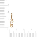 Подвеска из красного золота с фианитом