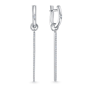 Серьги из белого золота с бриллиантами