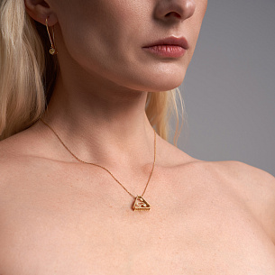 Подвеска из желтого золота с бриллиантами