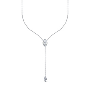 Колье из белого золота с бриллиантом