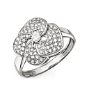 Кольцо из серебра с фианитами