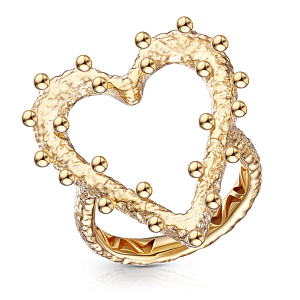 Кольцо из серебра с позолотой