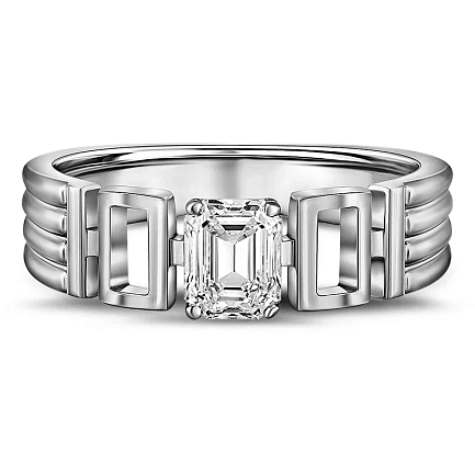 Кольцо из белого золота с бриллиантом