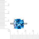 Кольцо из белого золота с бриллиантами, топазом