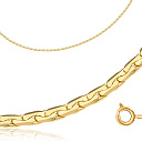 Цепь автомат из желтого золота, плетение якорное