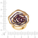 Кольцо из красного золота с бриллиантами, рубинами