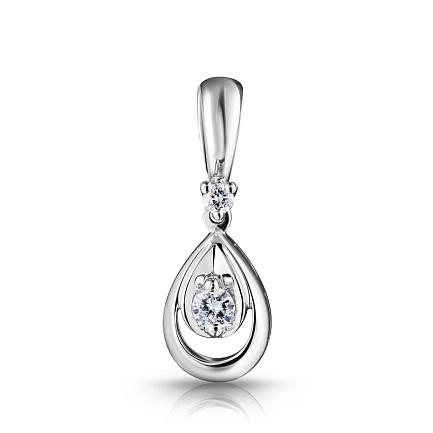 Подвеска из белого золота с бриллиантами